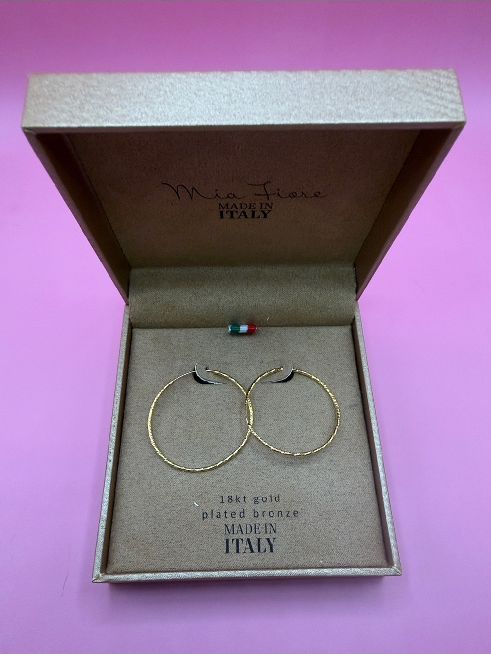 Mia Fiore Gold Hoop Earrings - 18kt Gold Plated